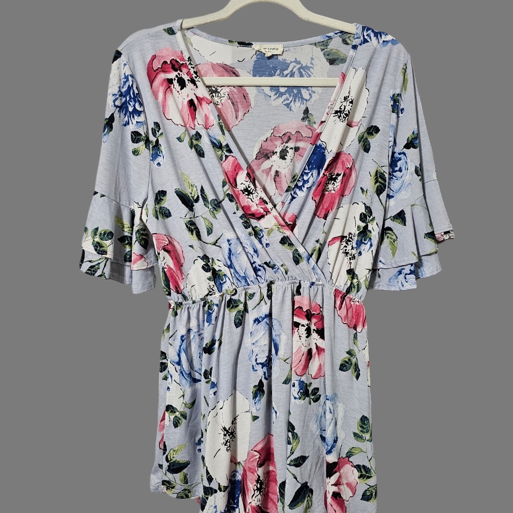 Light blue floral top